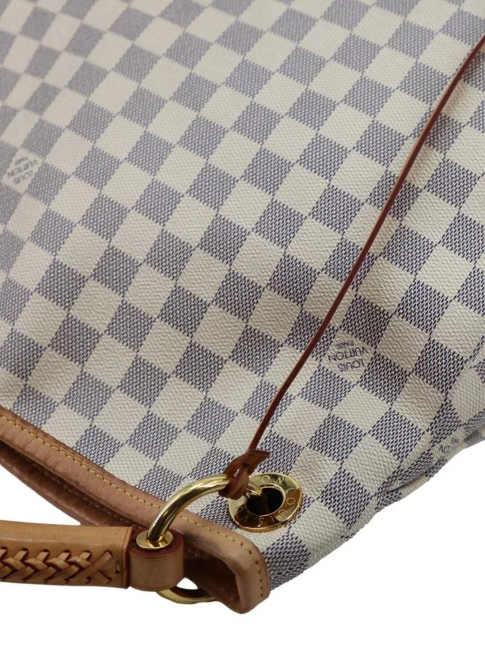 Louis Vuitton  Artsy MM NM Damier Azur Shoulder Bag White